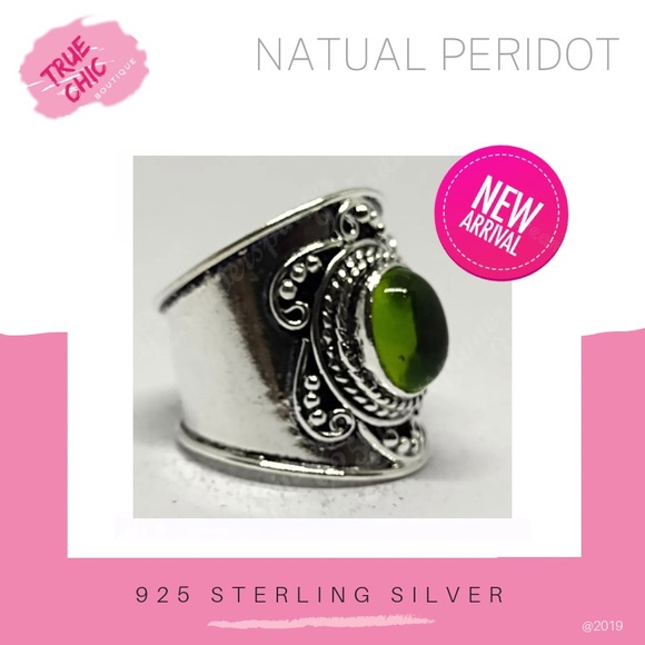 Natural Peridot Ring - Picture 2 of 2